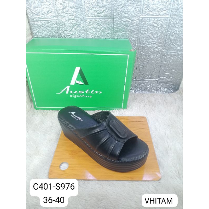 sandal wedges wanita Austin S976