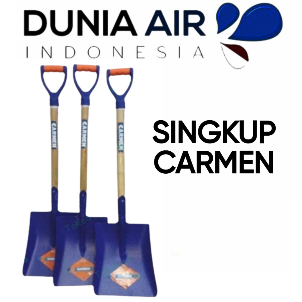 Skop Carmen Singkup Shovel Sekop Pasir Kayu Gagang Plastik Gojek Grab