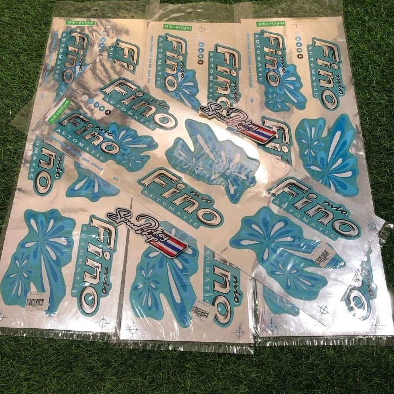 striping motor Fino Karbu model kembang Striping Fino karbu Kembang Biru Original Kodak Thailand. Ma