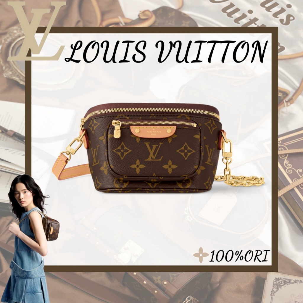 【100%Ori】Louis Vuitton Mini Bumbag Bag LV Tas Pinggang Wanita/tas louis vuitton asli/tas lv wanita