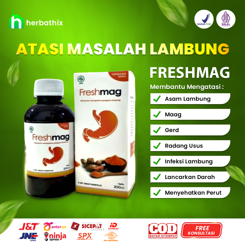 

FRESHMAG Madu Herbal Alami Ampuh Atasi Maag Asam Lambung Gerd Kembung Begah