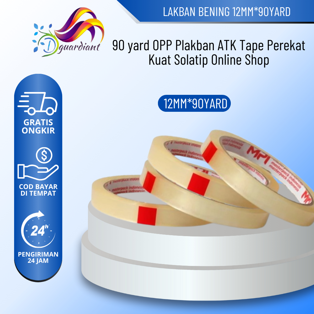 

Selotip Bening - Isolasi Solasi Solatip Transparan Lakban 12mm 90 YARD