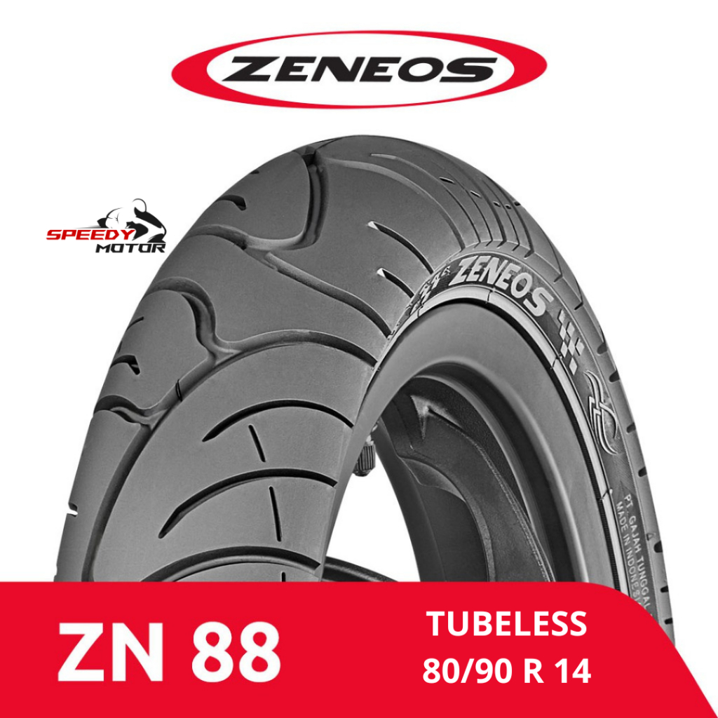 Ban Depan Motor Zeneos 80/90 -14 ZN 88 Tubeless Honda Beat, Vario, Suzuki