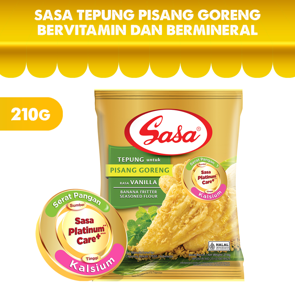 

Sasa Tepung Pisang Goreng Bervitamin & Bermineral 210gr