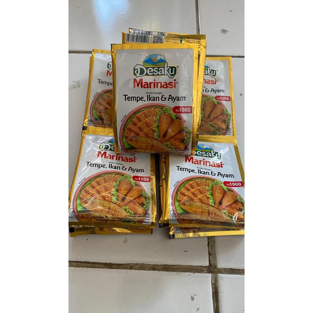 

Isi 12 Bumbu Marinasi Instant Ayam Ikan Tempe Goreng Desaku 15gr