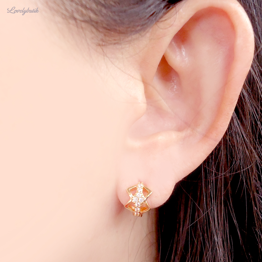 Anting Jepit Bayi Anak Perempuan Xuping Model Permata Terbaru  Alex4 - Lovelybutik