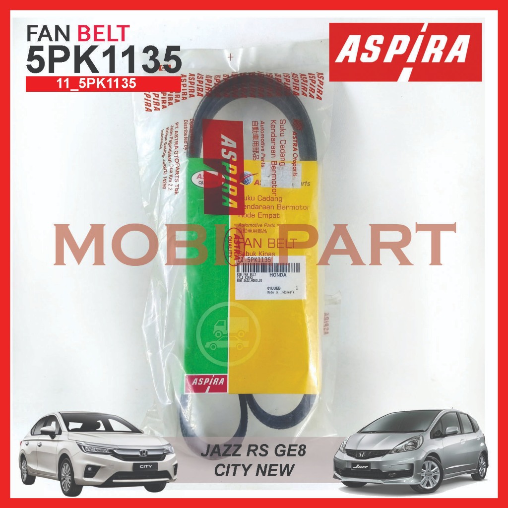 FANBELT FAN BELT TALI KIPAS VAN BELT KIPAS ANGIN 5PK-1135 5PK1135 JAZZ GE8 CITY NEW (11_5PK1135)
