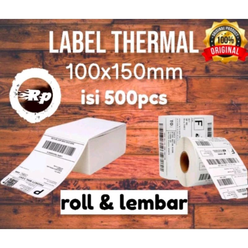 

Label thermal 100x150mm isi 500pcs /kertas thermal /label barcode/kertas sticker/kertas online