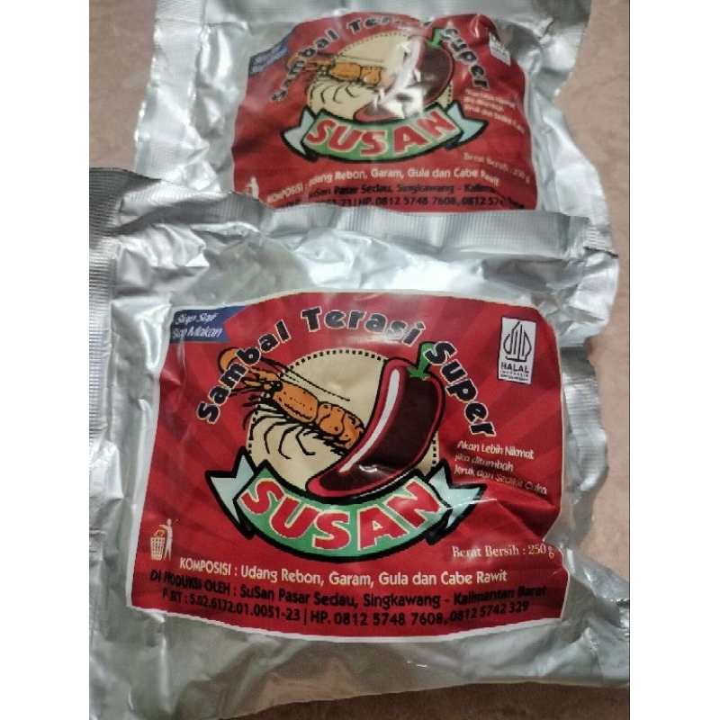

Terasi singkawang/sambal terasi super"SUSAN