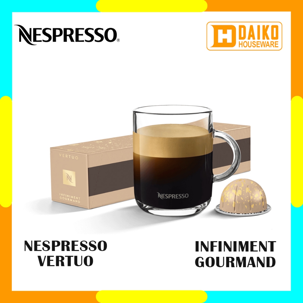 

Capsule Nespresso Vertuo Infiniment Gourmand Flavoured Coffee - Kopi Kapsul Citarasa Hazelnut