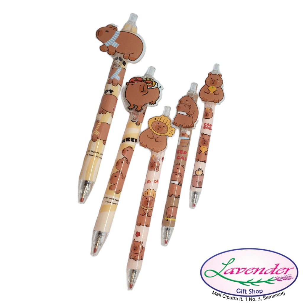 

[READYSTOCK] GD00136 - Pulpen Gel Capybara Lucu Acrylic Clip/Bolpoin Gel/Gel Pen