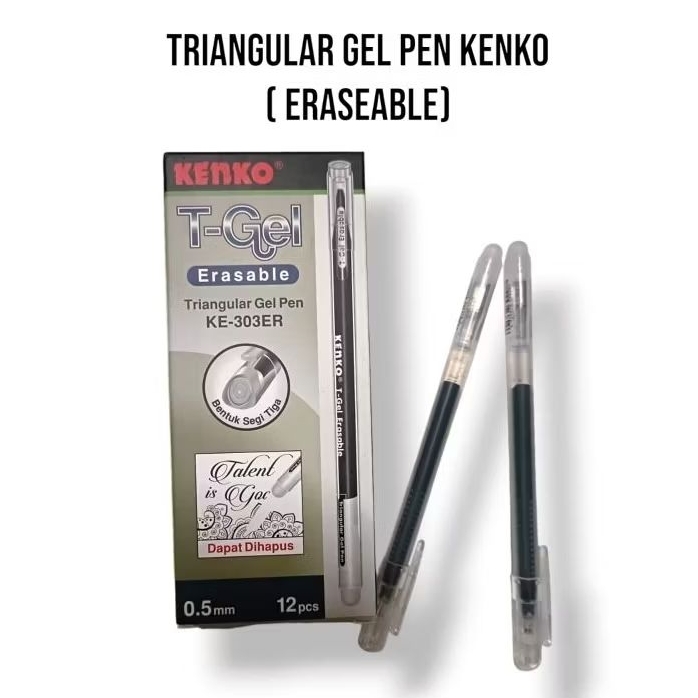 

pulpen kenko triangular gel pen dapat dihapus eceran ( 1 pcs)