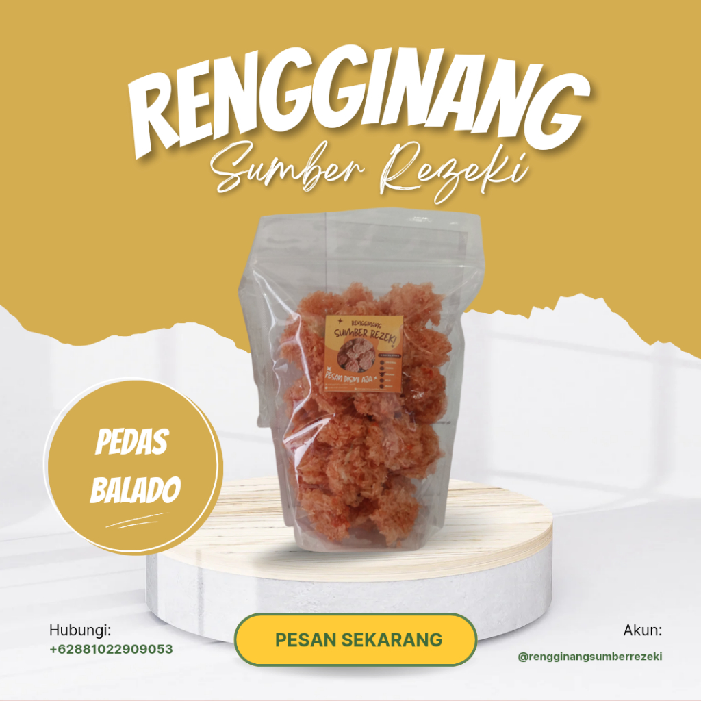 

RENGGINANG MINI BERAS MENTAH SUMBER REZEKI RASA PEDAS BALADO ISI 500 GRAM/1 KG