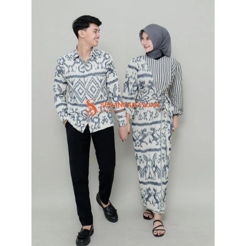 MARLINE DRESS TENUN PUTIH SUMBA COUPLE RAYA TERBARU
