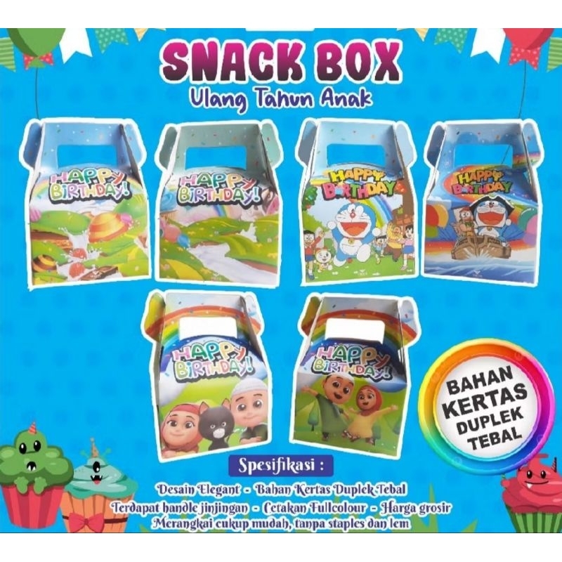 

BOX ULANG TAHUN ANAK EKONOMIS / BOX ULTAH ANAK / GOODIE BAG ULANG TAHUN
