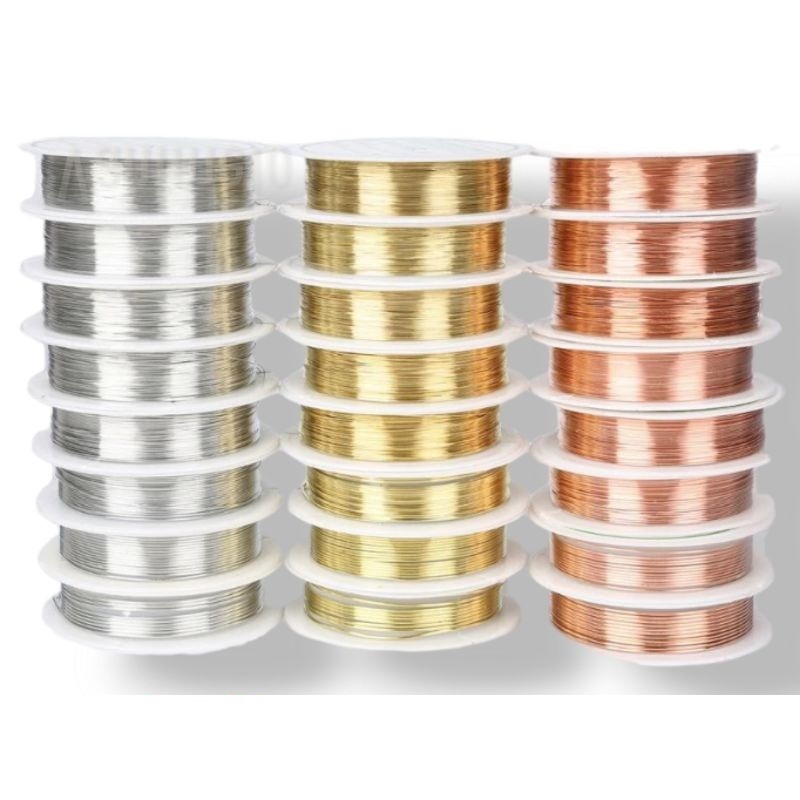 COD 25 Meter Kawat Tembaga Aksesoris 0.3mm 0.4mm 0.5mm Kawat Manik Manik