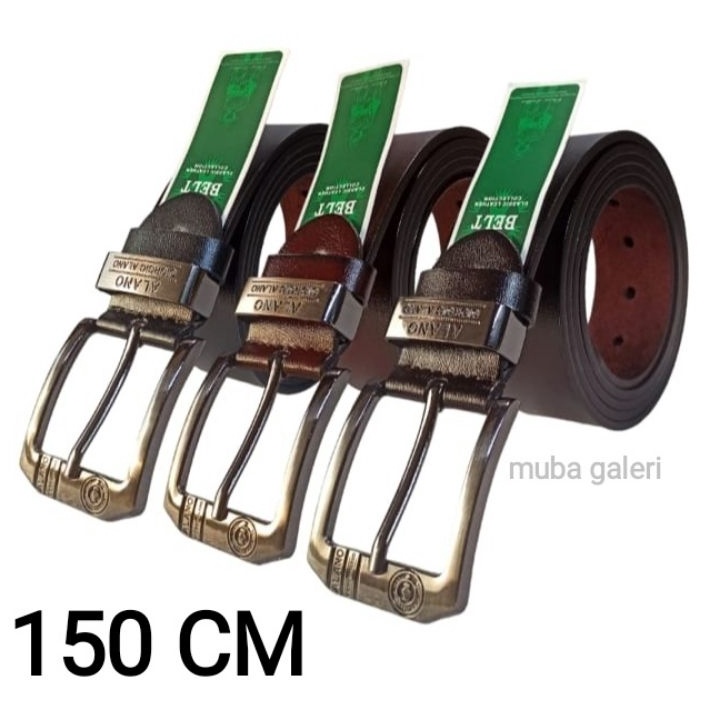 TERBARU IKAT PINGGANG PRIA IMPOR SABUK JUMBO PANJANG 15 CM MODEL TUSUK JARUM KULIT SINTETIS HIGH QUA