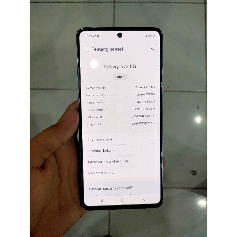 Lcd ori copotan samsung a73 5g minus grenline tipis