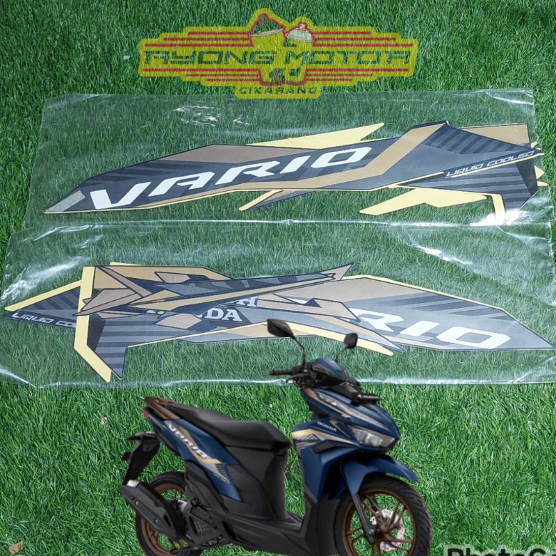 Striping Honda New Vario 125 2022 Biru Doff Original