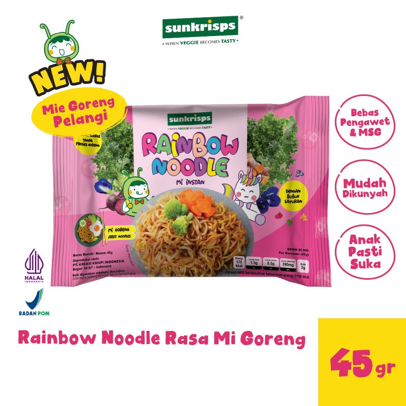 

Rainbow Noodle | Mie Pelangi Rasa Mi Goreng by Sunkrisps