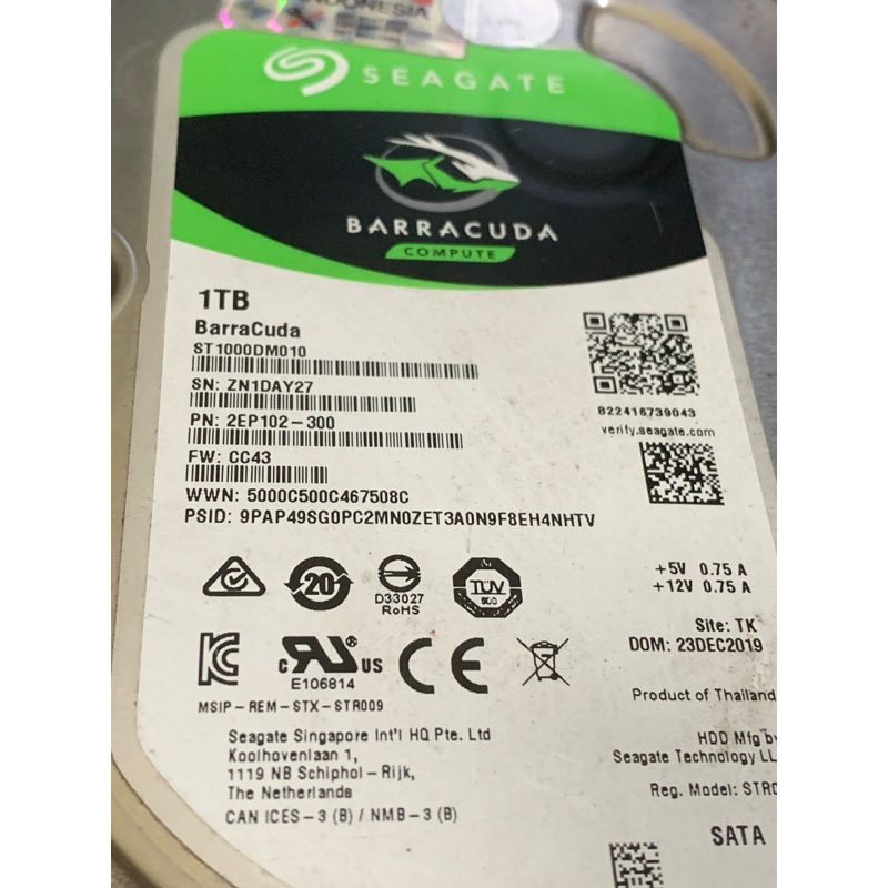 hdd harddisk 1tb baracuda