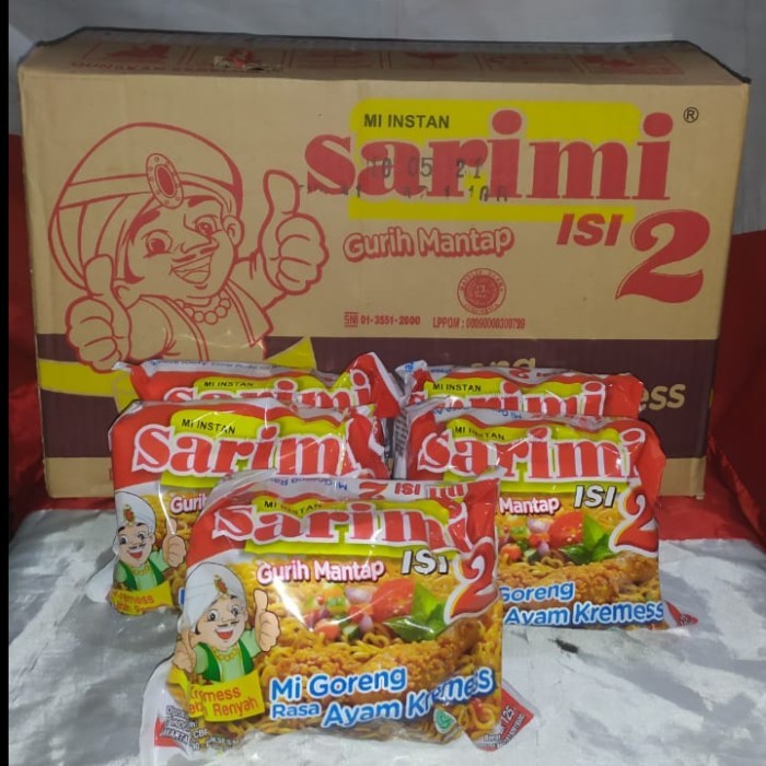 

Sarimi isi 2 ayam kremes 1 dus