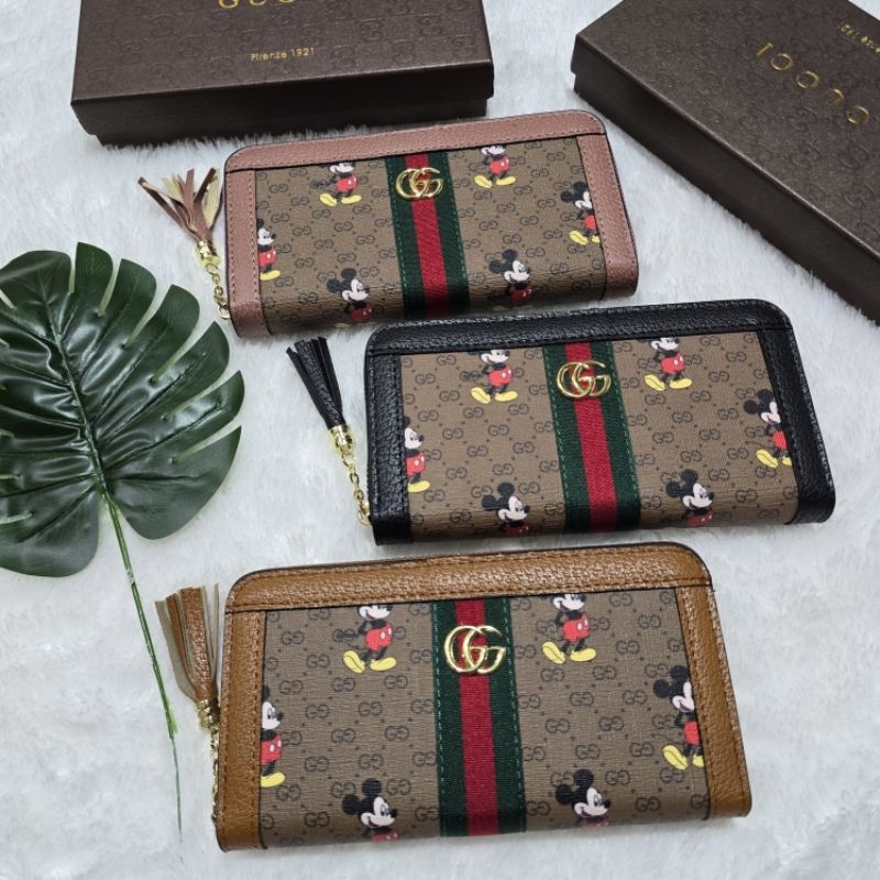 Dompet Mickey Mouse 3 Dompet Wanita Resleting Panjang