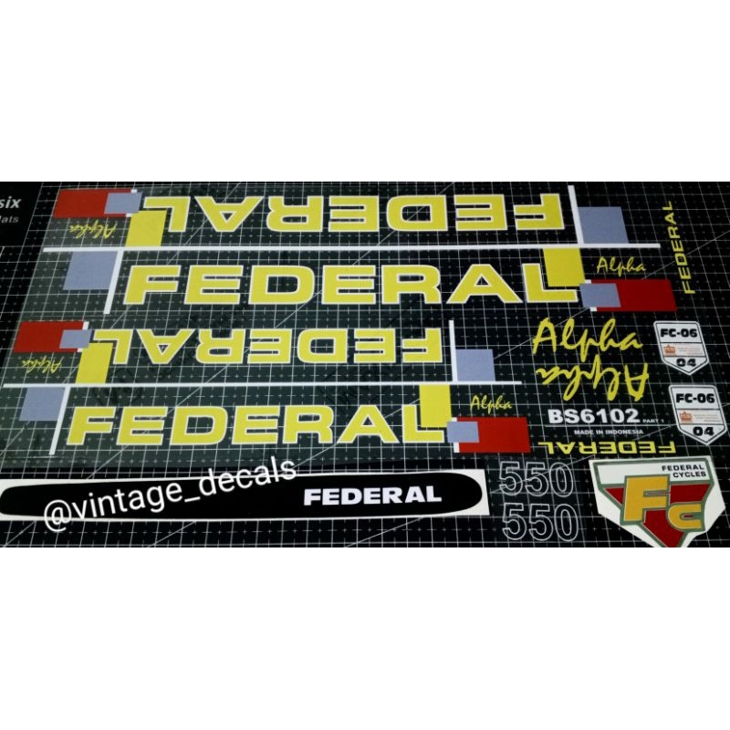 sticker sepeda federal ALPHA 550 roadbike balap