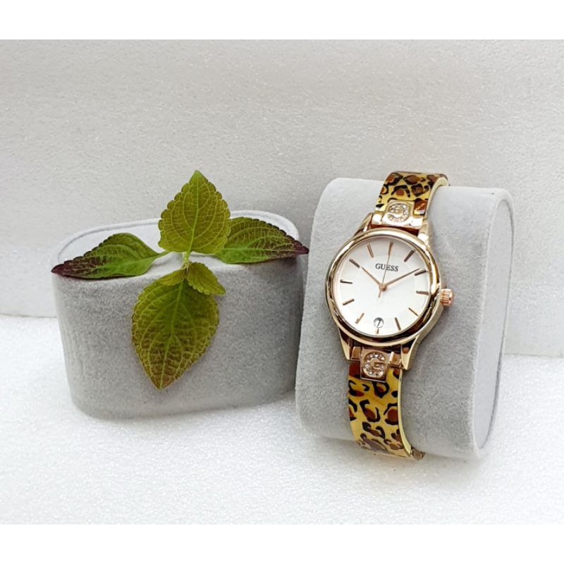 Jam Tangan Wanita GUESS 20609, Tanggal Aktif, Tali Bahan keramik mika
