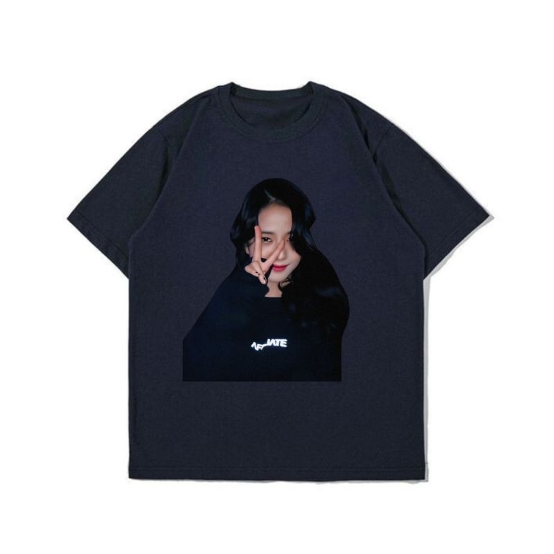 Kaos Jisoo Blackpink Korean Pop T-shirt Blackpink Lisa Jisoo Baju Kaos Band Dewasa Unisex