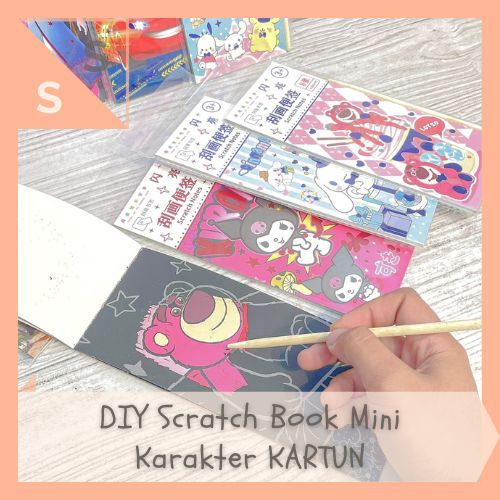 

[simplyshop] FREE PENSIL GORES DIY Painting Color Pocket Scratch Off Note Book Magic Buku Gambar Mewarnai Gosok Kartun Sanrio Disney Toy Story Lotso Cars Frozen Elsa Anna BK-1424 Mainan Edukasi Anak