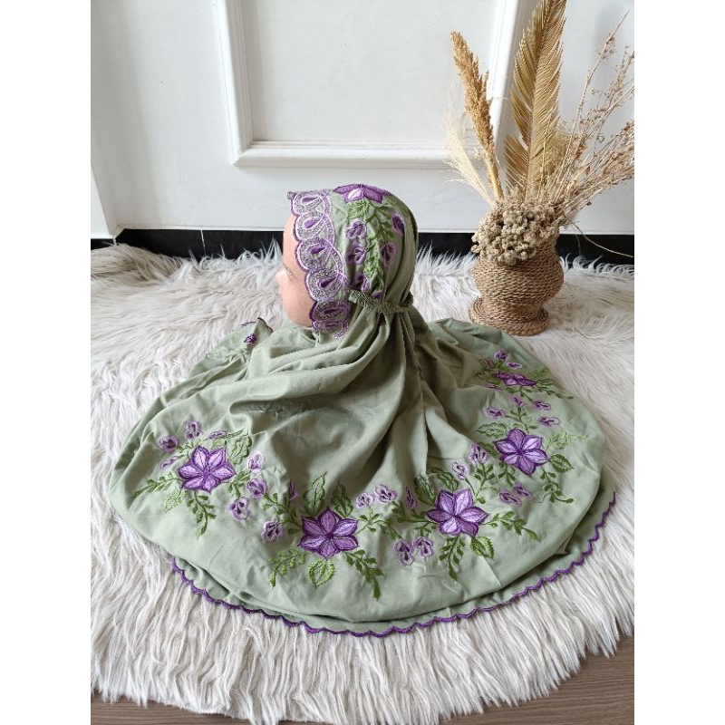 Mukena Terusan Anak Bordir