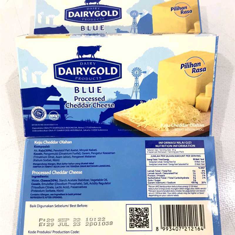 

DairyGold Blue Cheddar dan Green Cheddar Keju 160gr