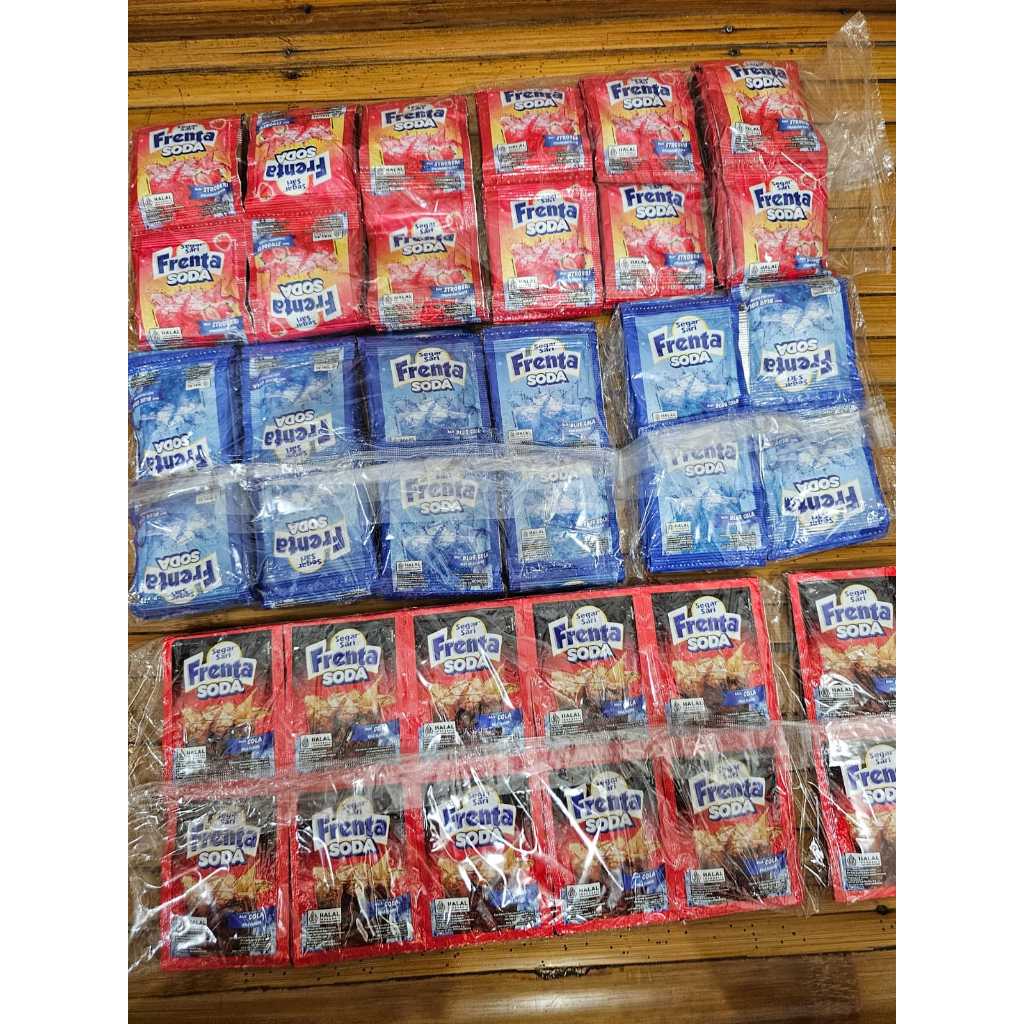 

Segar Sari Frenta 1renceng isi 10pcs Rasa Cola, Merah, Biru