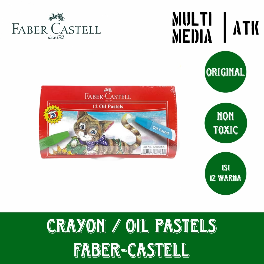 

CRAYON /KRAYON / OIL PASTEL FABER CASTELL 12 COLOURS