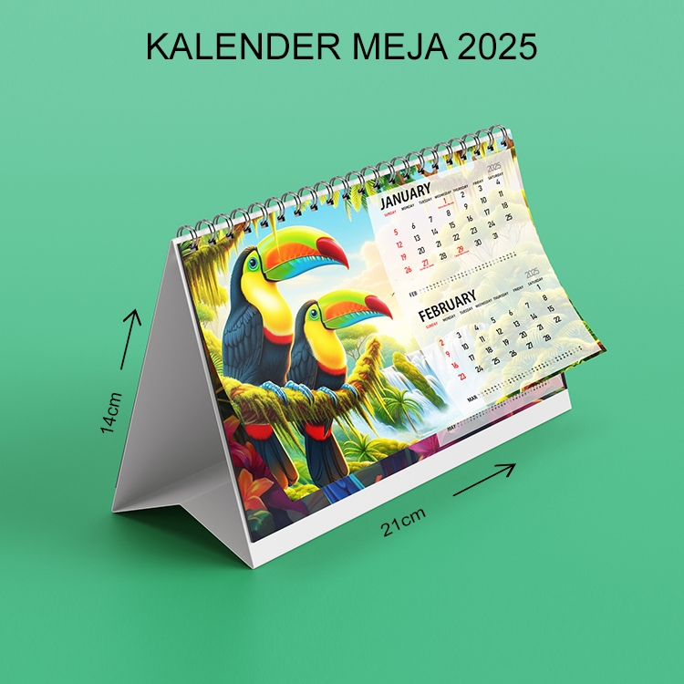 

Kalender 2025 Lengkap / Kalender Meja Ukuran (14,5 x 21,5 cm) Motif Bird Aesthetic #KLMF05