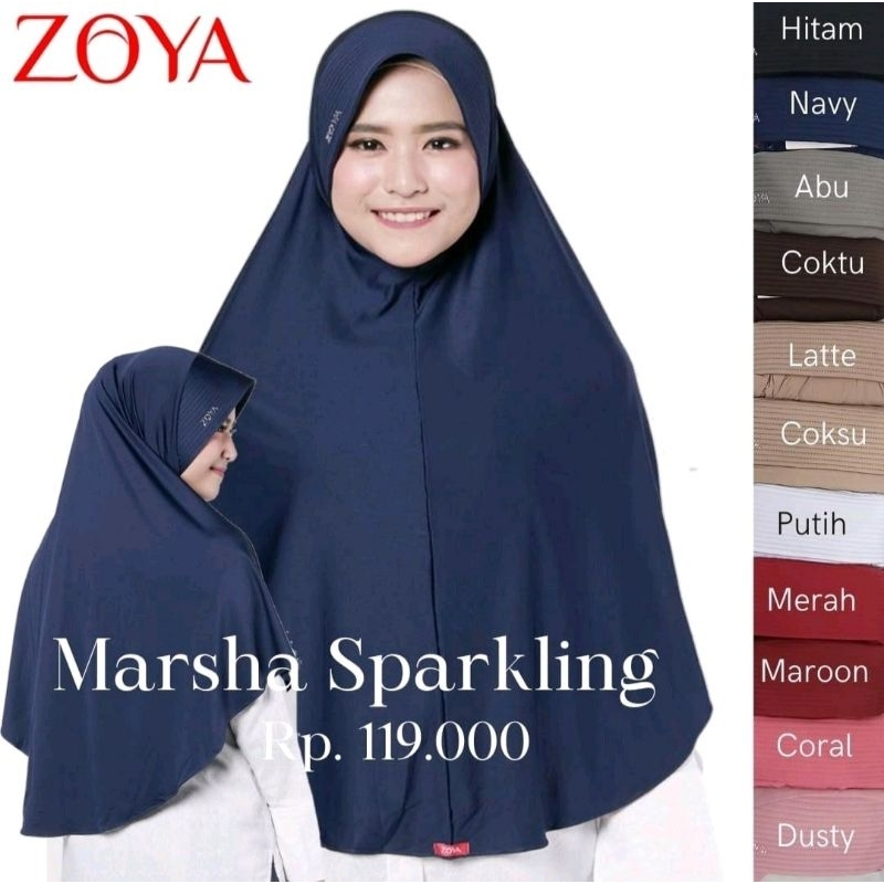 Bergo Zoya Hijab Instan Zoya Marsha Sparkling Zoya