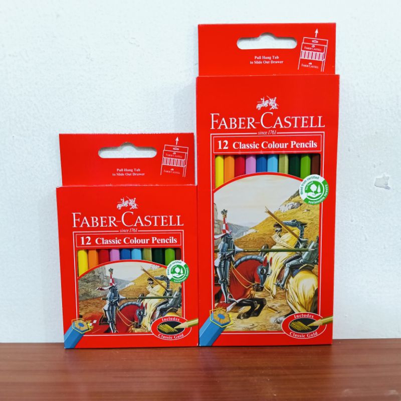 

PENCIL WARNA FABER-CASTELL 12 WARNA - CLASSIS COLOR PENCILS ORIGINAL ( PENDEK, PANJANG )