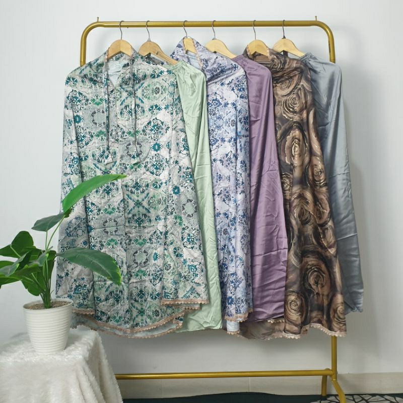 MUKENA ARMANI SILK MOTIF | MUKENA SILK LEMBUT | MUKENA SILK MOTIF