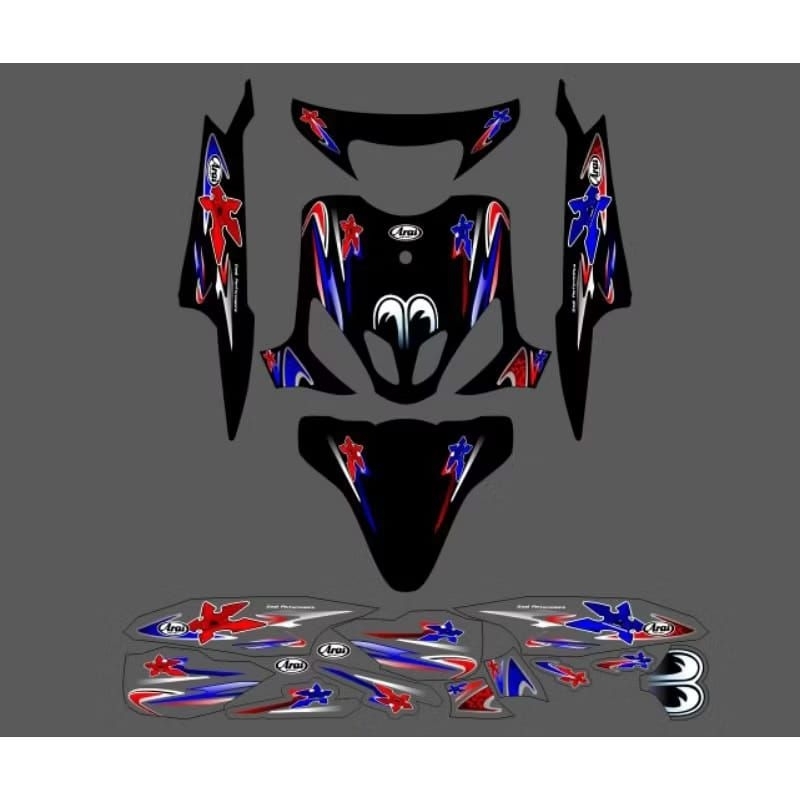 STRIPING TRANSPARAN MIO SPORTY DESAIN ARAI NAKANO