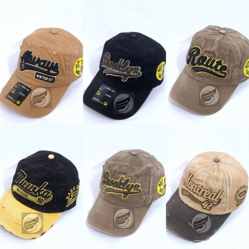 Topi pria wanita topi distro import topi baseball unisex topi bordir bulat