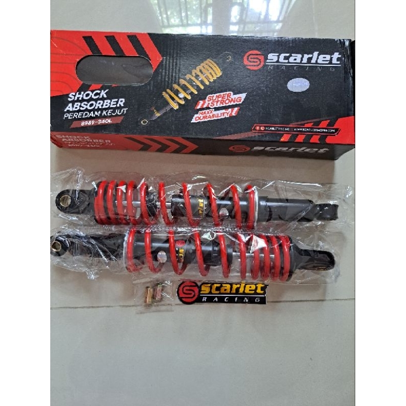 SHOCK BREAKER BELAKANG UK 340 MM 8989 SCARLET RACING
