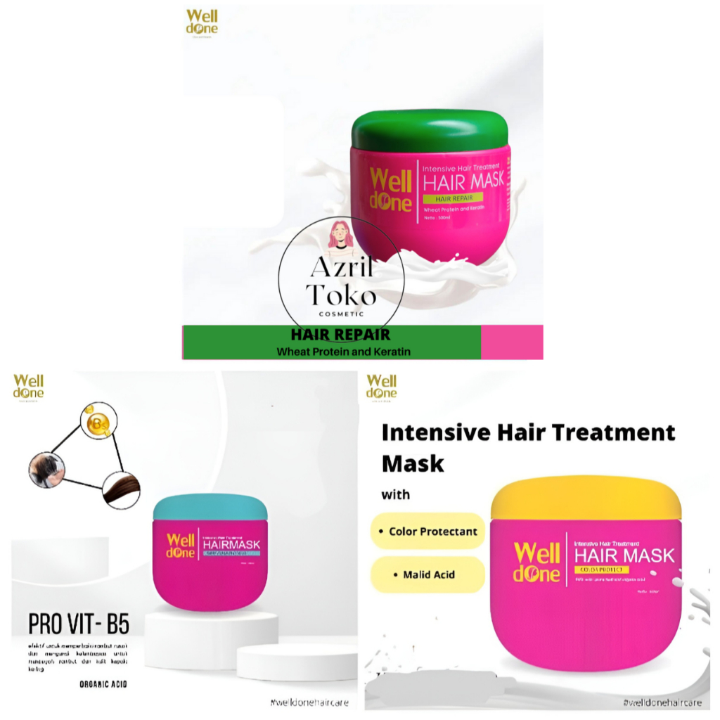 Welldone Hair Mask Hair Spa 500ML - Masker Rambut Welldone 500ML