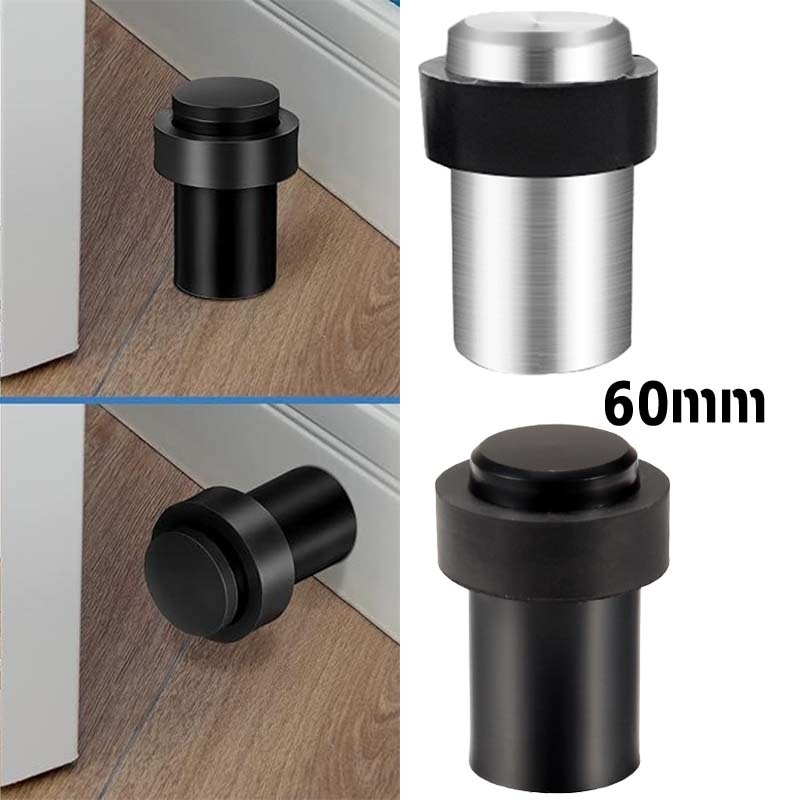 Stainless Penahan Pintu Bawah Premium Stopper Pintu Rumah Universal  Pengganjal Pintu Karet Penahan 
