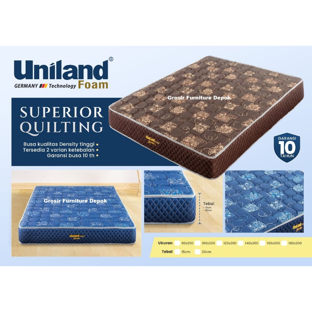 Kasur Busa Uniland Superior Quilting Tebal 15cm & 20cm