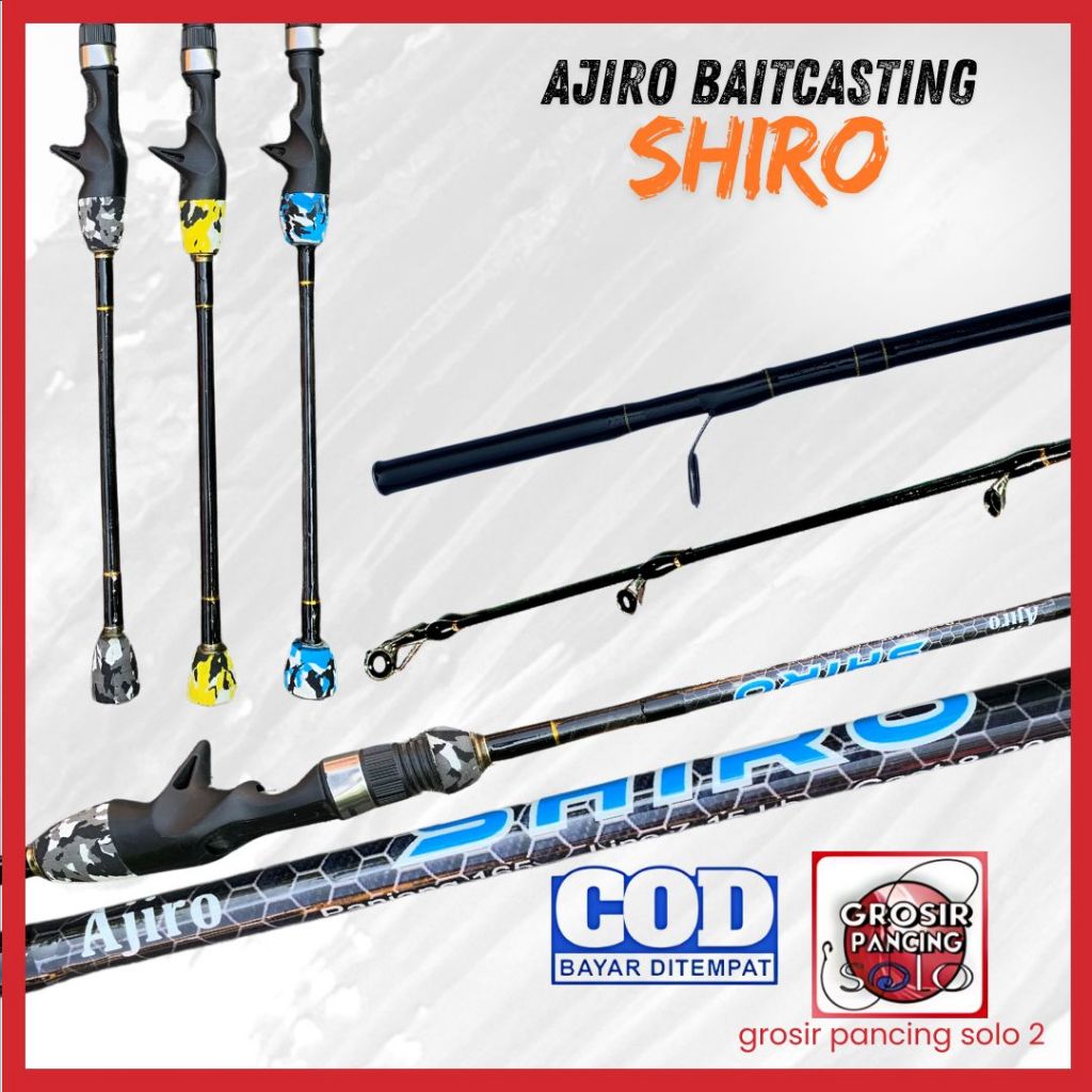 Joran Baitcasting ajiro SHIRO Casting murah Fiber solid tipe BC ajiro terbaru COD
