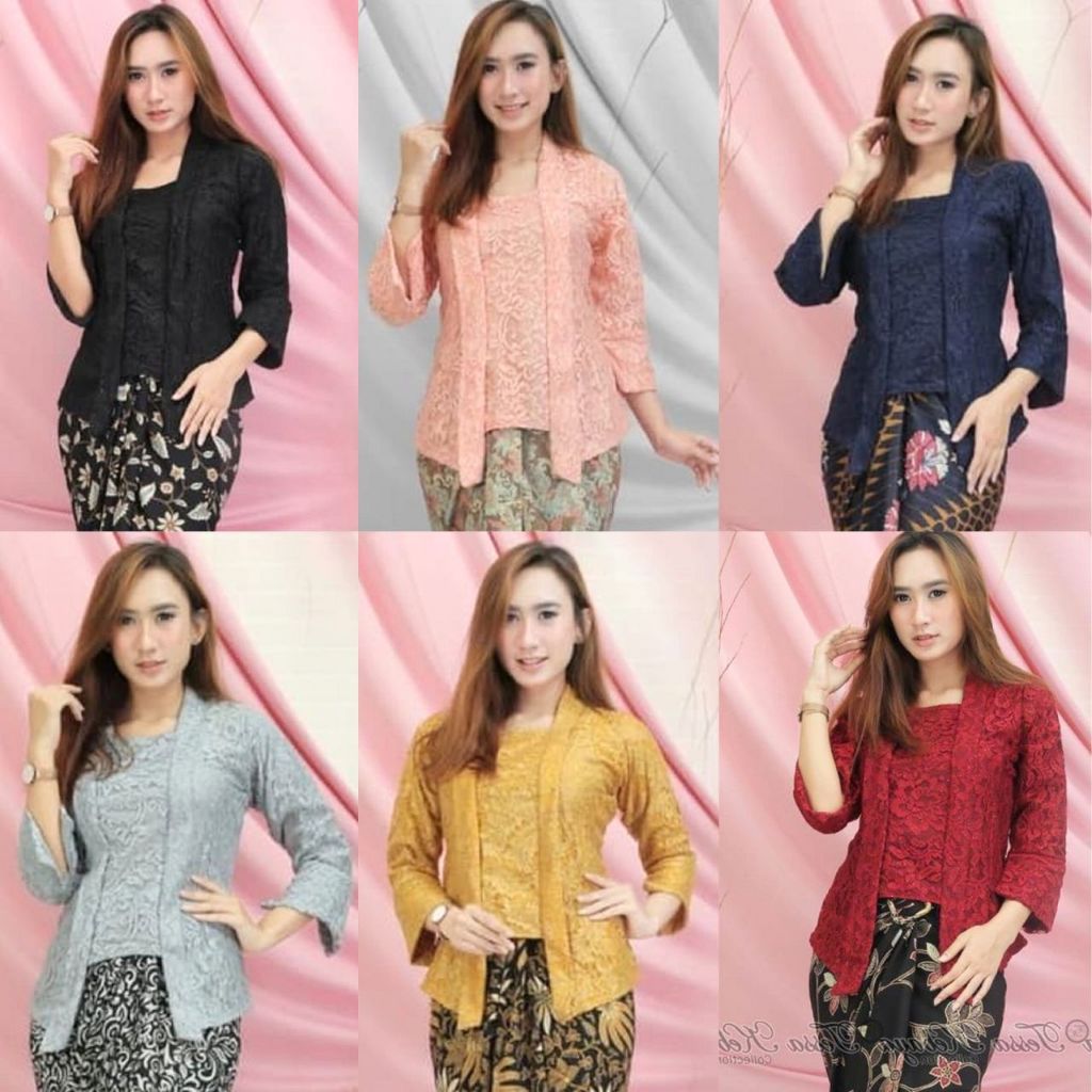 Kebaya Kutu Baru Brukat/Atasan Kebaya Brokat /Kebaya Bali Bahan Brokat