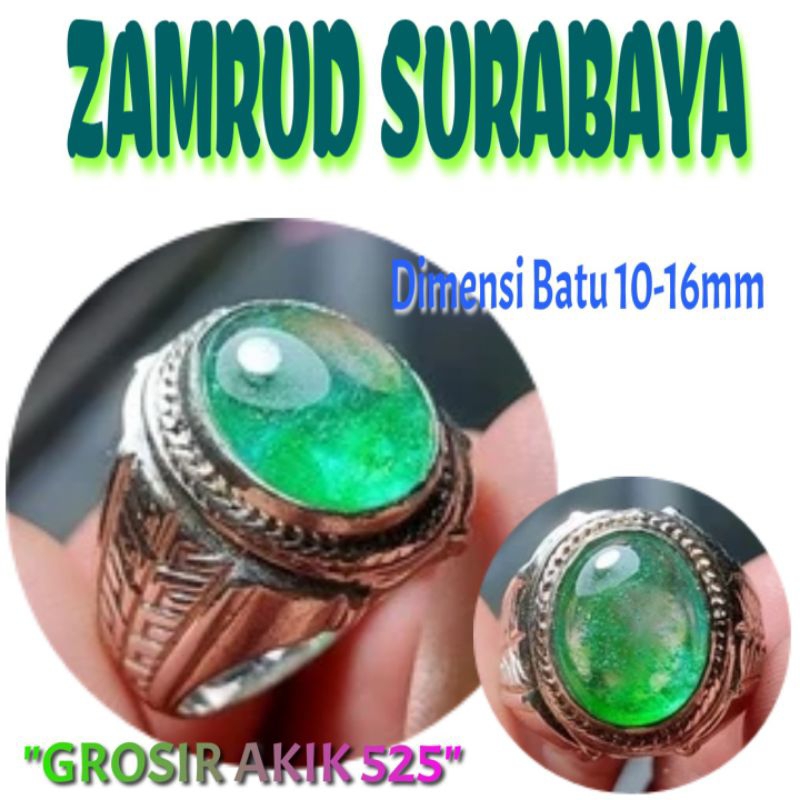 cincin zamrud surabaya / batu akik zamrud