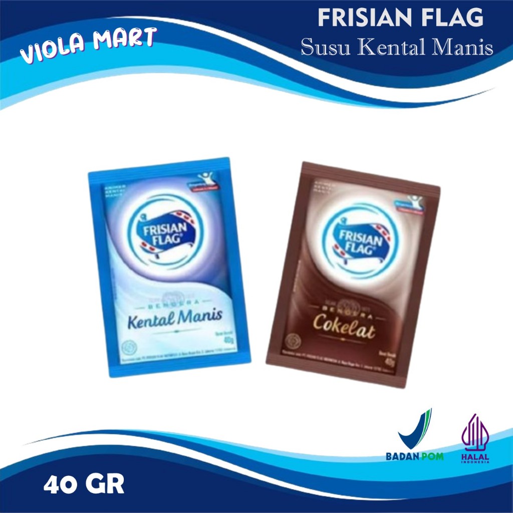 

Susu FRISIAN FLAG Sachet Putih & Cokelat / Susu Bendera Kental Manis