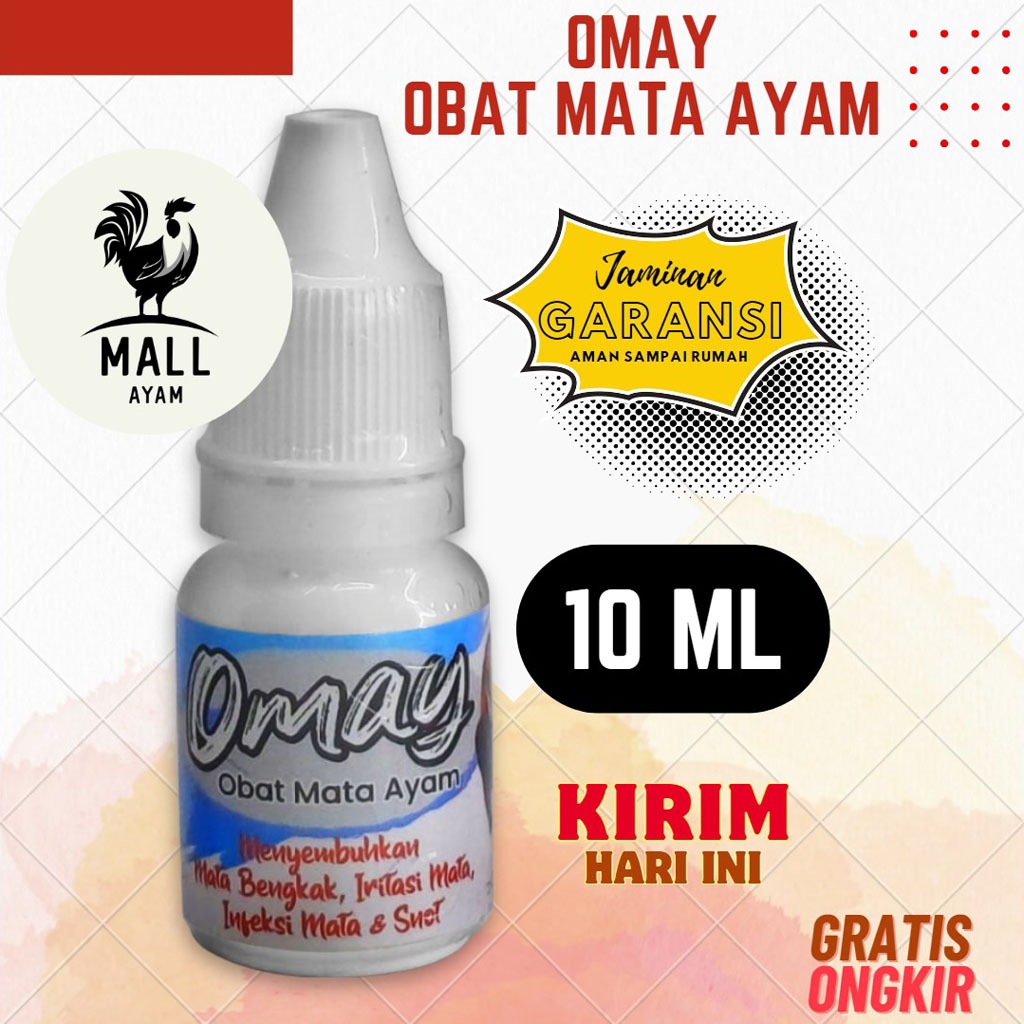 AYAM MALL Omay Obat Sakit Mata Ayam 10ml Obat Tetes Mata Ayam Ternak Bebek Unggas Katarak Berbusa Be